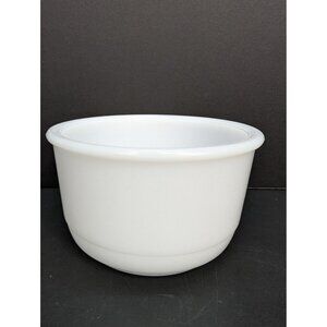 Vintage White Milk Glass Mixing Bowl 3.75 Inch by 6.5 Inch Unbranded
